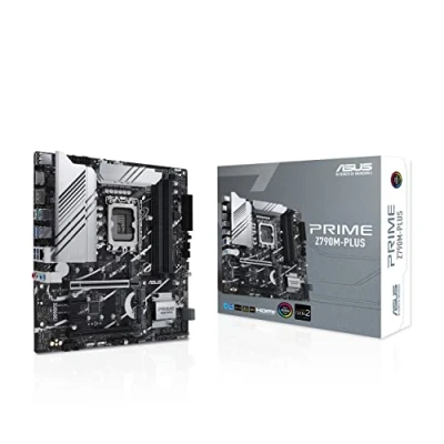 Bild av ASUS PRIME Z790M PLUS Intel Z790 LGA 1700 micro ATX, 3 slo M.2, DDR5, HDMI, USB 3.2 Gen 2 Type C, Thunderbolt USB4, Aura Sync
