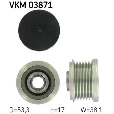 Bild av Frihjulskoppling, generator Skf VKM 03871