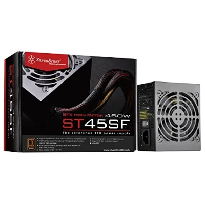 Bild av Silverstone SST ST45SF G v 2.0 SFX serien, 450W 80 Plus Gold viskande PC strömförsörjning med mm fläkt, 100% modulär