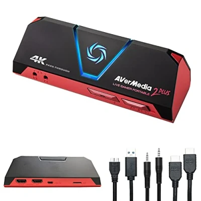 Bild av AVerMedia Live Gamer Portable 2 Plus GC513 Externt inspelningskort Strömma och spela in i 1080p60 till switch, PS5, PS4 Pro, Xbox Series X/S Fungerar med PC/Mac