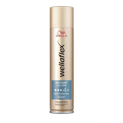 Bild av Wellaflex Instant Volume hårspray för kvinnor Upp till 48 timmar extra starkt grepp voluminös styling mild mot hårbotten, dermatologiskt testad vegansk formel stadga 4 250 ml
