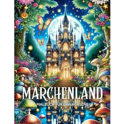 Bild av Märchenland Malbuch für Erwachsene: Fantasy Ausmalbuch mit Feenhaften Feen, Magischen Heimen und Mythischen Feenschlössern Senioren Jugendliche