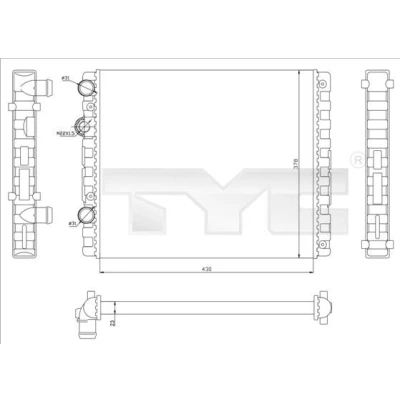 Bild av Kylare, motorkylning Tyc 737 0040