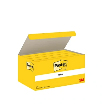 Bild av Post it 38 x 51 mm anteckningsblock Kanariegul (paket med 3 dynor)