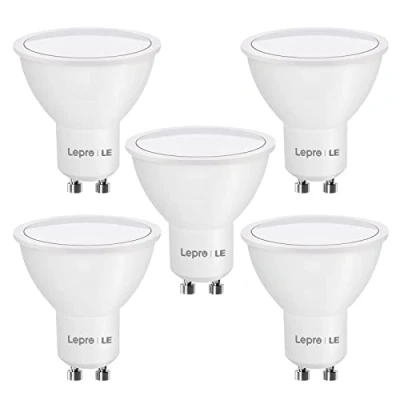 Bild av Lepro GU10 LED kallvit, 4 W 345 lumen kall vit, glödlampa 5000 Kelvin lampa ej dimbar, 5 pack
