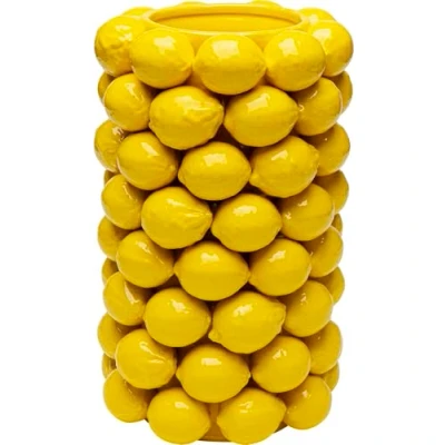 Bild av KARE Vas Lemon Juice, höjd 43 cm, Ø 26 porslin, gul