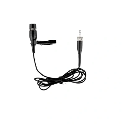 Bild av Svart Lavalier mikrofon, kardioid kondensor clip on mikrofon för Sennheiser trådlösa system, 3,5 mm låsskruvplugg