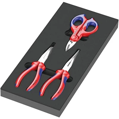 Bild av Wera 05150181001 9781 skuminlägg, KNIPEX tänger set 2, 3 delar