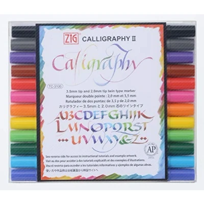 Bild av Kuretake ZIG Calligraphy 12 färgset TC 3100/12 V (japan import)
