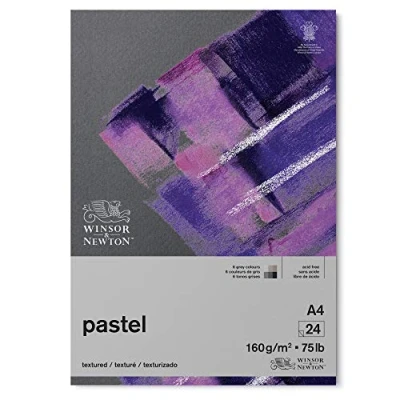 Bild av Winsor &amp; Newton 6660767 pastellpapper i block med gråton 24 ark DIN A4, 160 g/m², FSC, syrafri, utan optiska blekmedel, arkiverbar kvalitet, stabil och åldringsbeständig