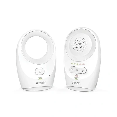 Bild av VTech DM1111 digital audio babyvakt — DECT teknik, ljudnivådisplay, bältesklämma och mycket mer Med förälder babyenhet ingen standby funktion.