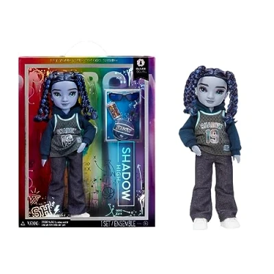 Bild av Rainbow High Shadow Series 3 Oliver blå modedocka pojke moderiktig outfit och 10+ färgglada lektillbehör perfekt för barn 412 år samlare