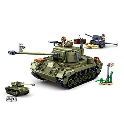Bild av Sluban M38 B0860 Wwii m261 Pershing Medium Tank 2 i 1, Mehrfarbig