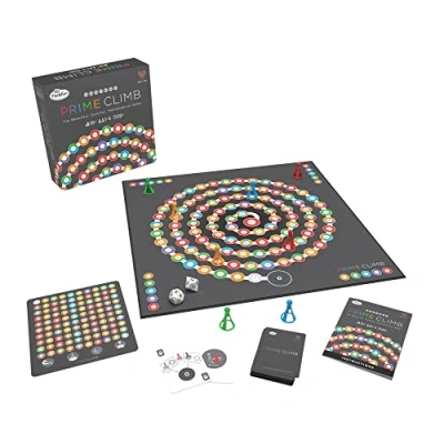 Bild av ThinkFun 76429 Prime Climb det färgglada mattespelet för pojkar och flickor från 10 år, även vuxna. Lekfull matematiktträning hjärnan, grå