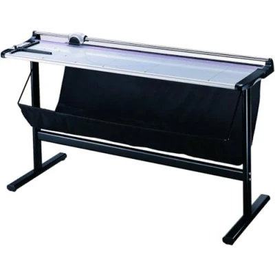 Bild av Olympia TR 1307 Roterande skärare Pappersskärare DIN A0 1 300 mm arbetsbredd Pappersskärmaskin Upp till 7 ark med uppsamlingsbehållare och bas silver