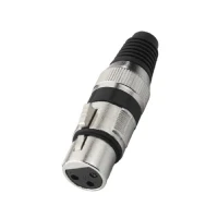 Bild av Monacor XLR 207J/SW, XLR, Svart, Metallisk, Nickel