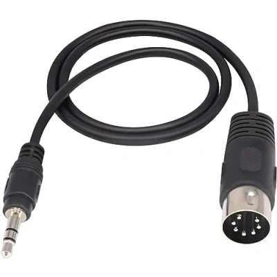 Bild av zdyCGTime 3,5 mm till Midi kabel, 7 stifts Din hane (1/8 tum) stereo ljudkabel kompatibel med iPad/iPhon/MP3/PC/TV/Android Bang &amp; Olufsen Naim, Quad.Steresystem (0,5 m)