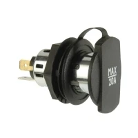 Bild av Power socket Flush mounting, clamping sleeve ProCar Powersteckdose Schraubgewinde sw 12 24V V, 24 V 20 A 6,3 mm flat plug