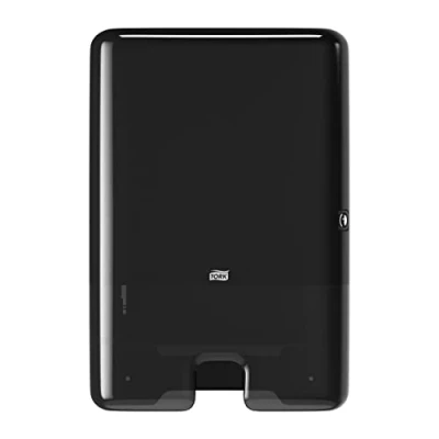 Bild av Tork Xpress multifold dispenser pappershandduk 552008 H2 handduksdispenser för handdukar, utmatning av en handduk i taget, elegant design, svart
