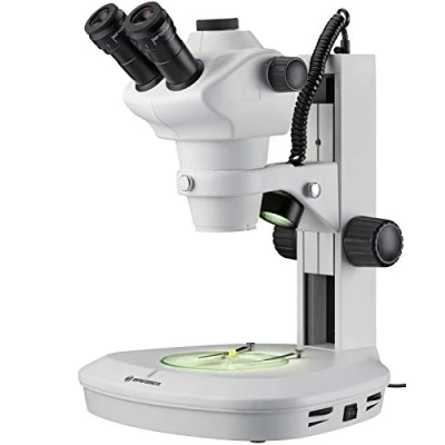 Bild av Bresser Professionell belysning genomljusande stereo mikroskop Science ETD 201 8 50x förstoring, med trinokulär utdrag för c Mount kameror, stereozoomobjektiv och hållbar LED