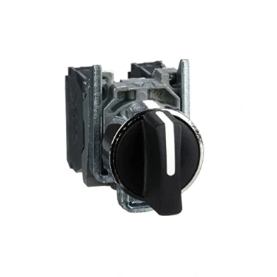 Bild av Schneider Electric Harmony rotary switch complete with 3 positions spring return from right and left to center 2xno xb4bd53