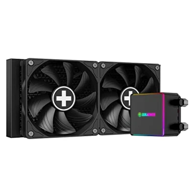 Bild av Xilence LQ240PRO AMD och Intel 240 mm AiO vattenkylning, AM5/AM4, LGA 1700/2066/2011/1151/1150/1155/1156/1200, 300 W TDP, 2 x 120 FDB PWM fläkt, för höga kylkrav i Spel/streaming, svart