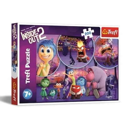 Bild av Trefl Inside Out 2, Barns känslor pussel 200 bitar Färgglatt med sagans karaktärer, Kreativ underhållning, Lek för barn från 7 år