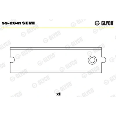 Bild av Övre bussning, vevstake GLYCO 55 2641 SEMI