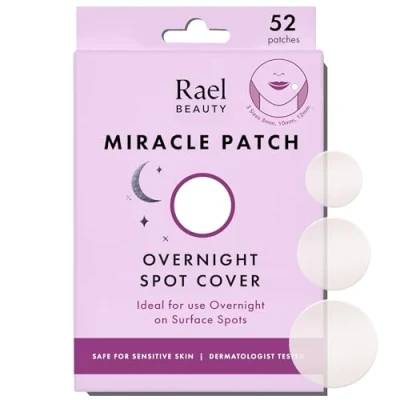 Bild av Rael Pimple Patches, Miracle Overnight Spot Cover Korean Skincare, Hydrocolloid Acne Patch, Thicker &amp; Extra Adhesion, 3 Sizes (52 Count)