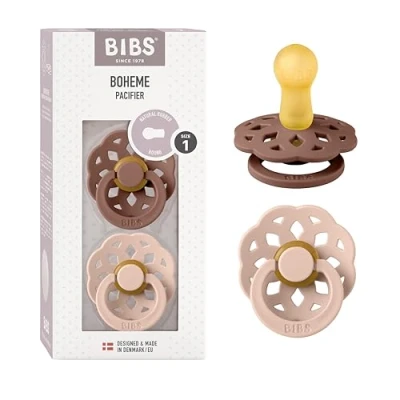 Bild av BIBS Boheme Napp 2 pack Latex Stl 1 Rund, Woodchuck/Blush