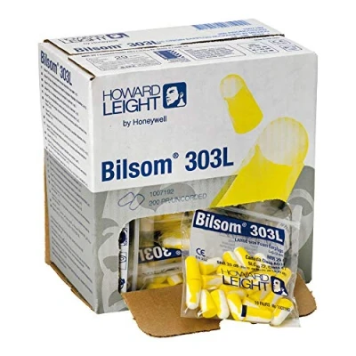 Bild av Honeywell 1007192 Howard Leight Large Bilsom 303 Uncorded Earplug Pocket (Pack of 200)