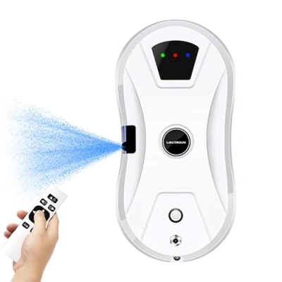 Bild av LIECTROUX YW610 Robot nettoyeur de vitres, jet d&#039;eau unique, aspiration 2800 Pa, réservoir 30 ml, détection des bordures