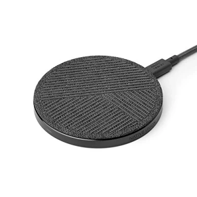Bild av Native Union Drop trådlös laddare med hög hastighet [Qi certifierad] 10 W halkfri snabb laddningsdyna kompatibel iPhone 12/12 Pro/12 Pro Max/12 mini/11/11 Pro/11 Max (skiffer)