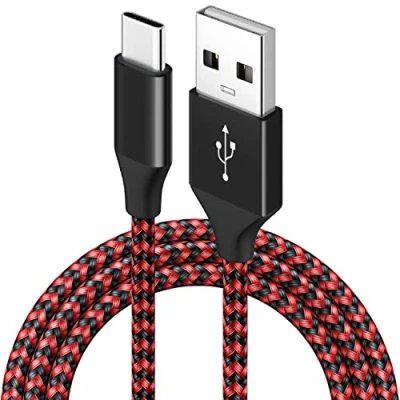 Bild av USB C laddningskabel 1 m 2 3 m, 2.0 typ snabbladdning A flätad till 480 Mbps dataöverföring kompatibel med Samsung Galaxy Sony Xperia Huawei Pixel HTC