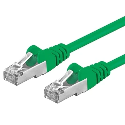 Bild av PremiumCord nätverkskabel, Ethernet, LAN &amp; Patch kabel CAT6a, 10 Gbit/s, S/FTP PIMF skärm, AWG 26/7, 100% Cu, snabb flexibel och robust RJ45 kabel, grön, 5 m
