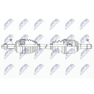 Bild av Drivaxel, framaxel vänster, abarth 500 / 595 695, 500c 595c 695c, 51820349, 51955479