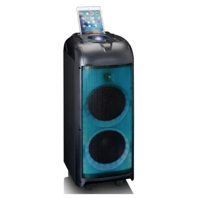 Bild av Lenco PA 260BK with full front LED lighting and disco ball Bluetooth Black
