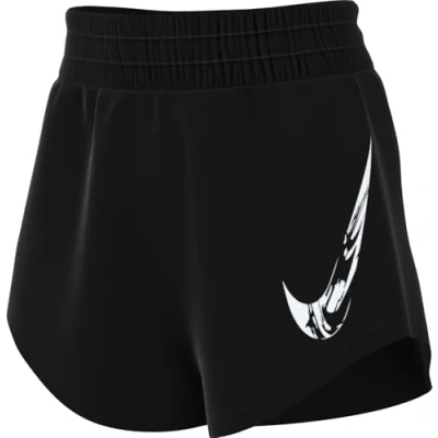 Bild av Nike One Swh Hb Df Mr Br Srt Shorts för kvinna, Black/White, XL