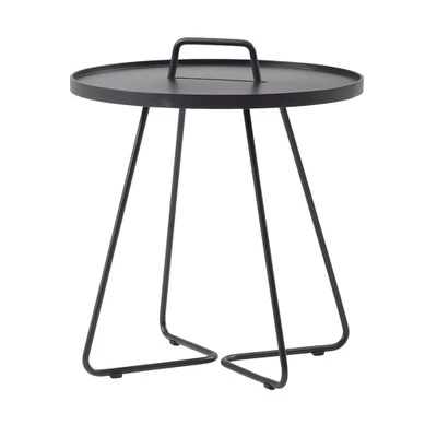 Bild av Cane line On the move side table Sidobord Black Large Ø: 52 x H: 60 cm
