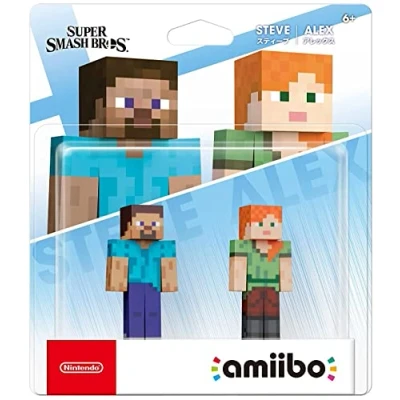 Bild av Nintendo Amiibo Character 2 Pack Minecraft Steve &amp; Alex (Super Smash Bros. Collection) /Switch
