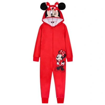 Bild av Disney pyjamas för flickor Stitch flickor, hel onesie dragkedja med dragkedja, ålder 414 år, julklapp, Mimmi Röd, 2 3 år