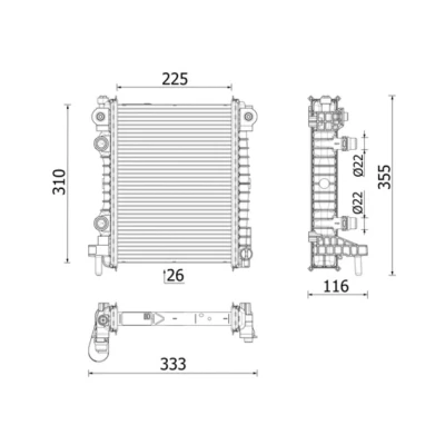 Bild av Kylare, motorkylning MAHLE CR 2707 000P
