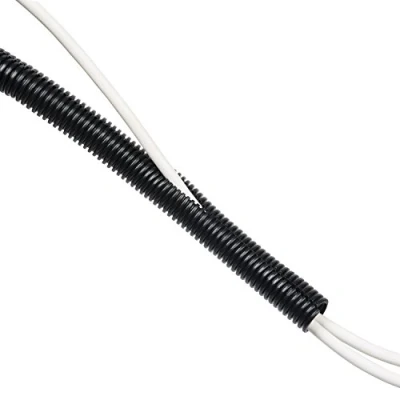 Bild av D Line ordningstub för kablar, kabelhanteringshylsa, försplittad ledning, klippbar, organisera kablar och sladdar från TV apparater, datorer spelkonsoler 1,1 meter längd x 25 mm diameter svart