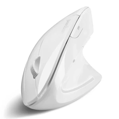 Bild av perixx PERIMICE 813W Bluetooth vertikal mus trådlös 3 i 1 multienhetsteknik resväska vit högerhänt design