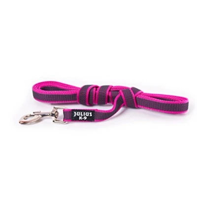 Bild av Julius K9 C&amp;G Super grip leash rosa/grey 20mm/3.0m with handle
