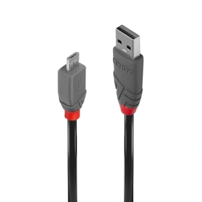 Bild av LINDY 36730 0,2 m Anthra Line USB 2.0 Type A till Micro B kabel svart