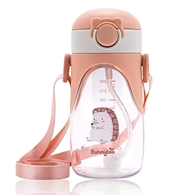 Bild av Bunnytoo Trainer Cupdrickkopp, 400 ml drickflaska för barn, drickmugg bebis, läckagesäker, hållbar och hygienisk, från 12 månader Lämplig barn spädbarn, BPA fri aprikos