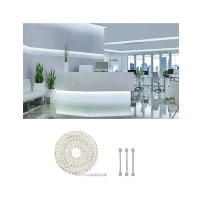 Bild av Paulmann 71043 LED remsa MaxLED 500 20 m dagsljus vit IP20 inkl. 1 x 72 watt dimbar silverplast 6500 K