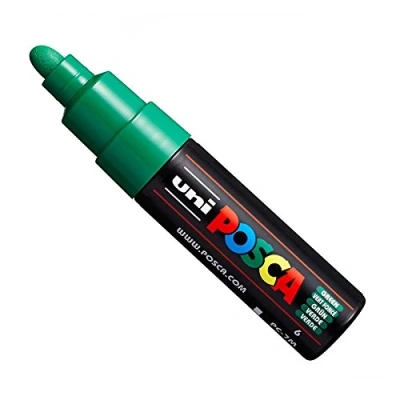 Bild av Uni POSCA PC 7M färgmarkör stor spets 4,5 5,5 mm 15 färger grön