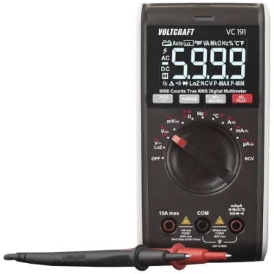 Bild av VOLTCRAFT VC191 Handmultimeter digital CAT III 600 V Display (Beräkningar): 6000